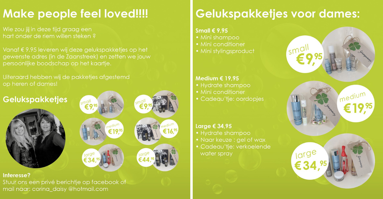 Geluk haarpakketjes Corinas Haarmode