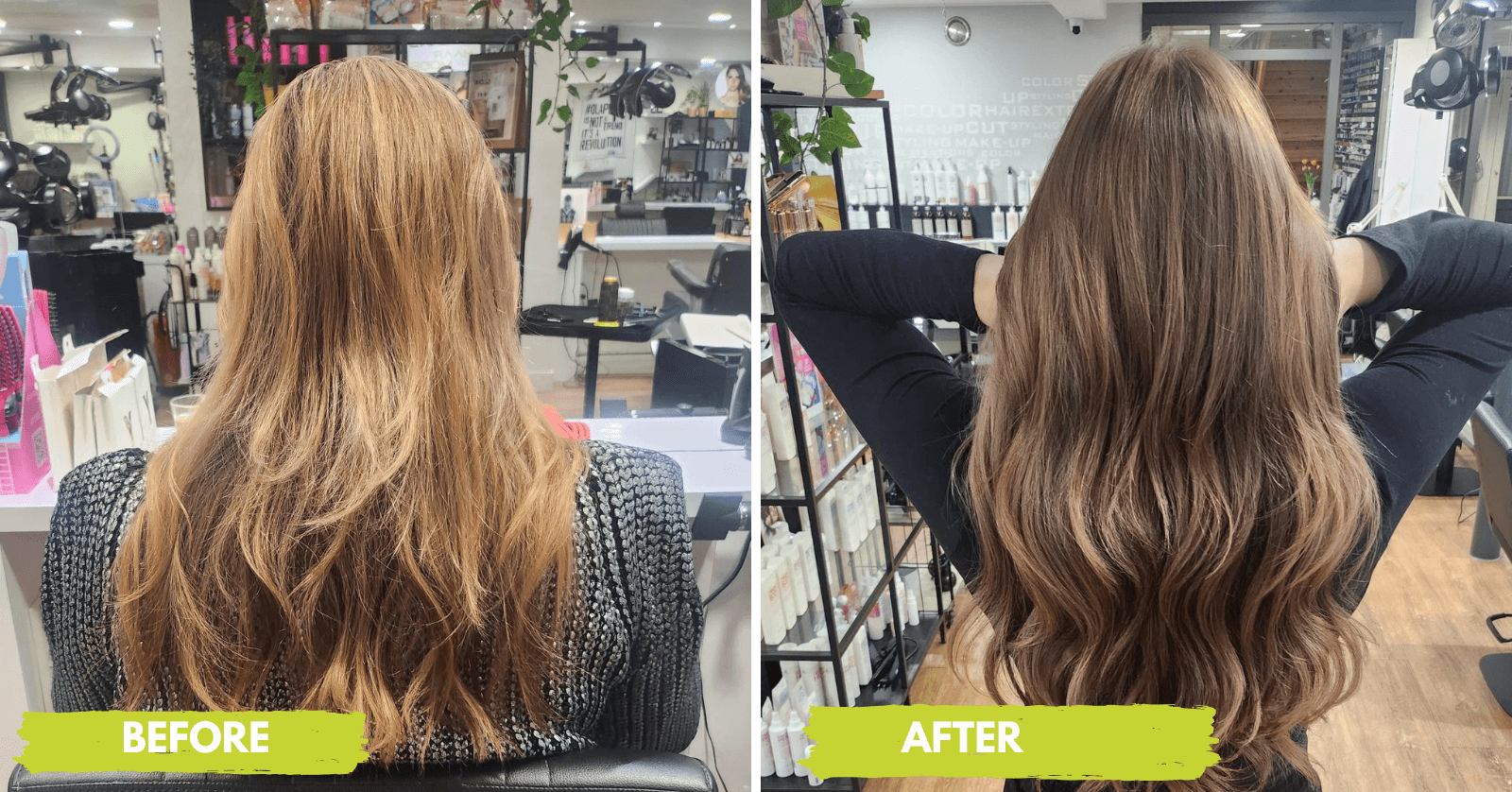 YouYou Hair weaves Corinas Haarmode Oostzaan (1) YouYou Hair weaves Corinas Haarmode in Oostzaan. Before and afger